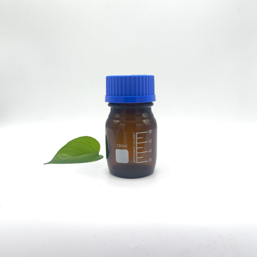Μπουκάλι αντιδραστηρίου καφέ γυαλιού 100 ml